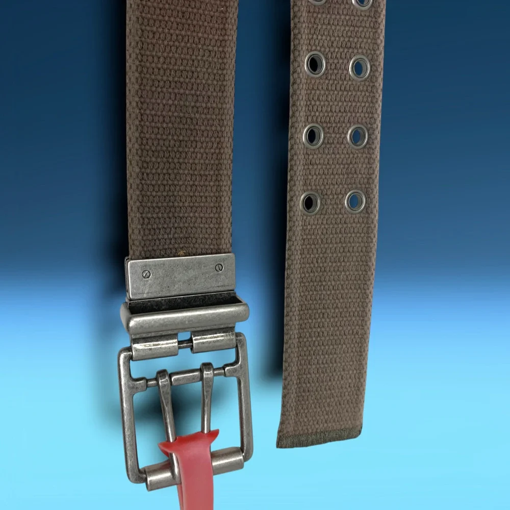 Vintage NEW Y2K Mossimo Men's Sz XL Reversible Camouflage/Tan Twill Belt NWT